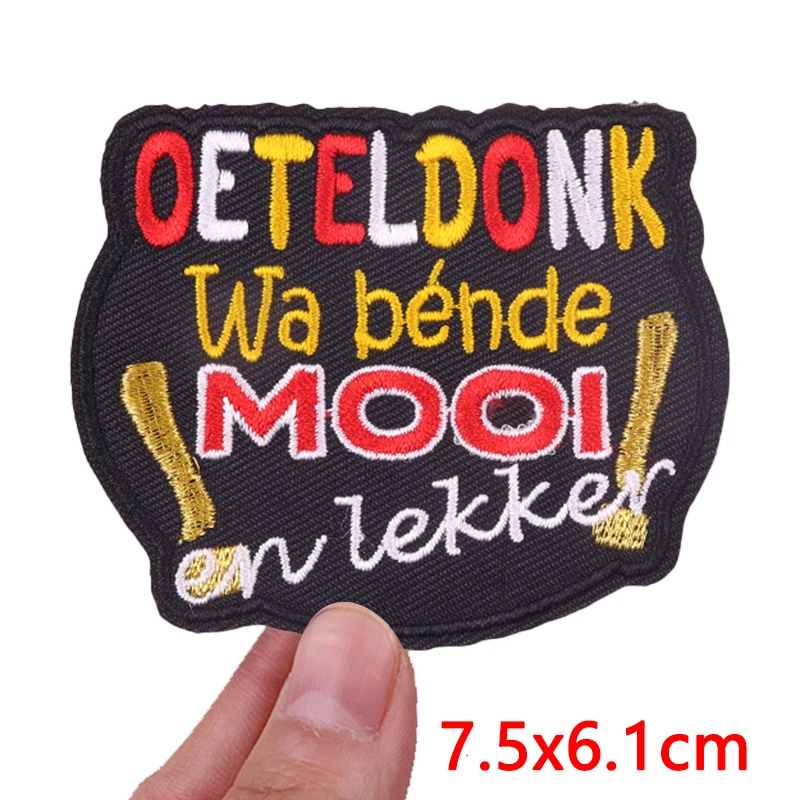 Parche bordado con emblema de Oeteldonk, termoadhesivo para ropa - imagen 5