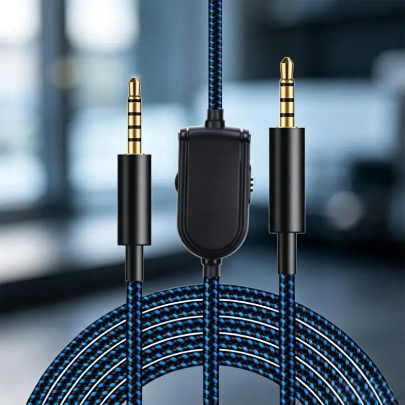 Cable de auriculares jack de audio trenzado con conectores dorados - imagen 4