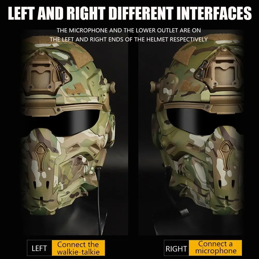 Casco de Asalto Táctico Máscara Modular Ventilador Antivaho Airsoft - imagen 4