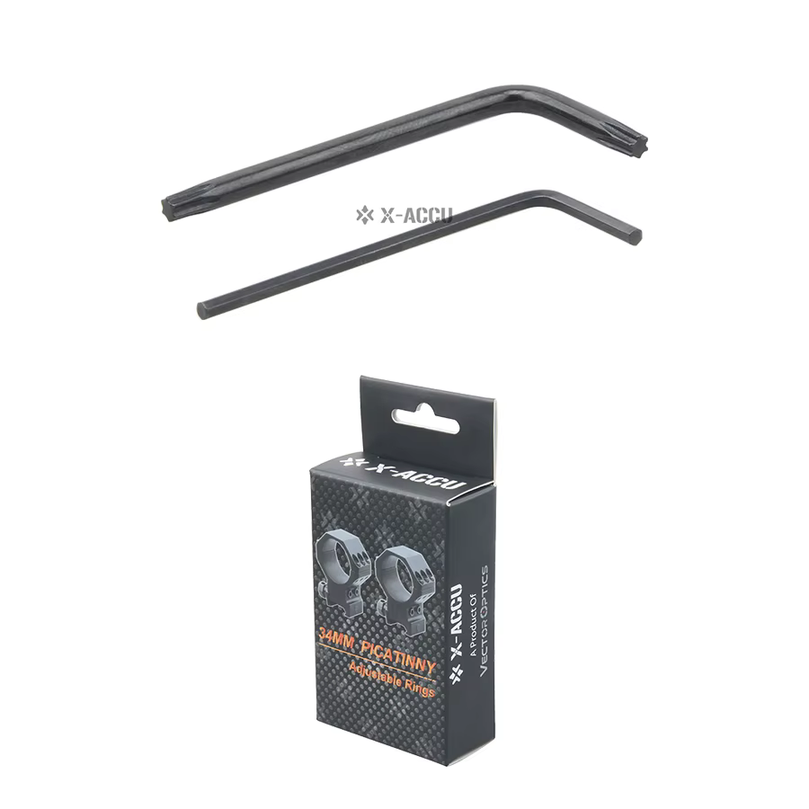 Montura óptica 34mm Picatinny – Anillos tácticos para visor de caza - imagen 2