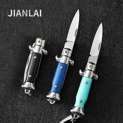 Mini cuchillo de bolsillo plegable tipo llavero multifunción