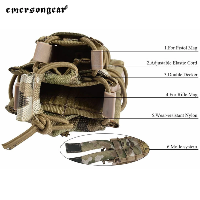 Emersongear Bolsa Molle para Revistas 5.56 M4 M14 AK G3 Pistolas - imagen 4