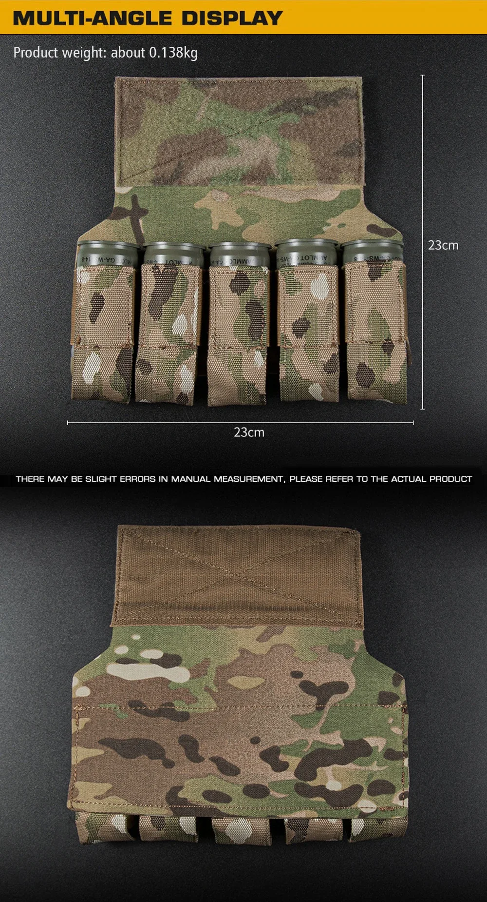 Bolsa táctica M203 con porta granadas
