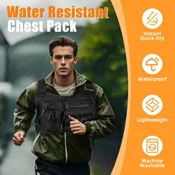 Bolso de Pecho EDC Táctico Antirrobo Impermeable para Aire Libre