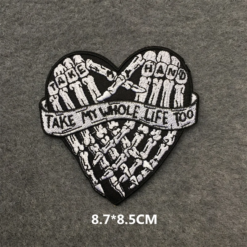 Parche termo adhesivo Punk calavera para ropa táctica - imagen 4