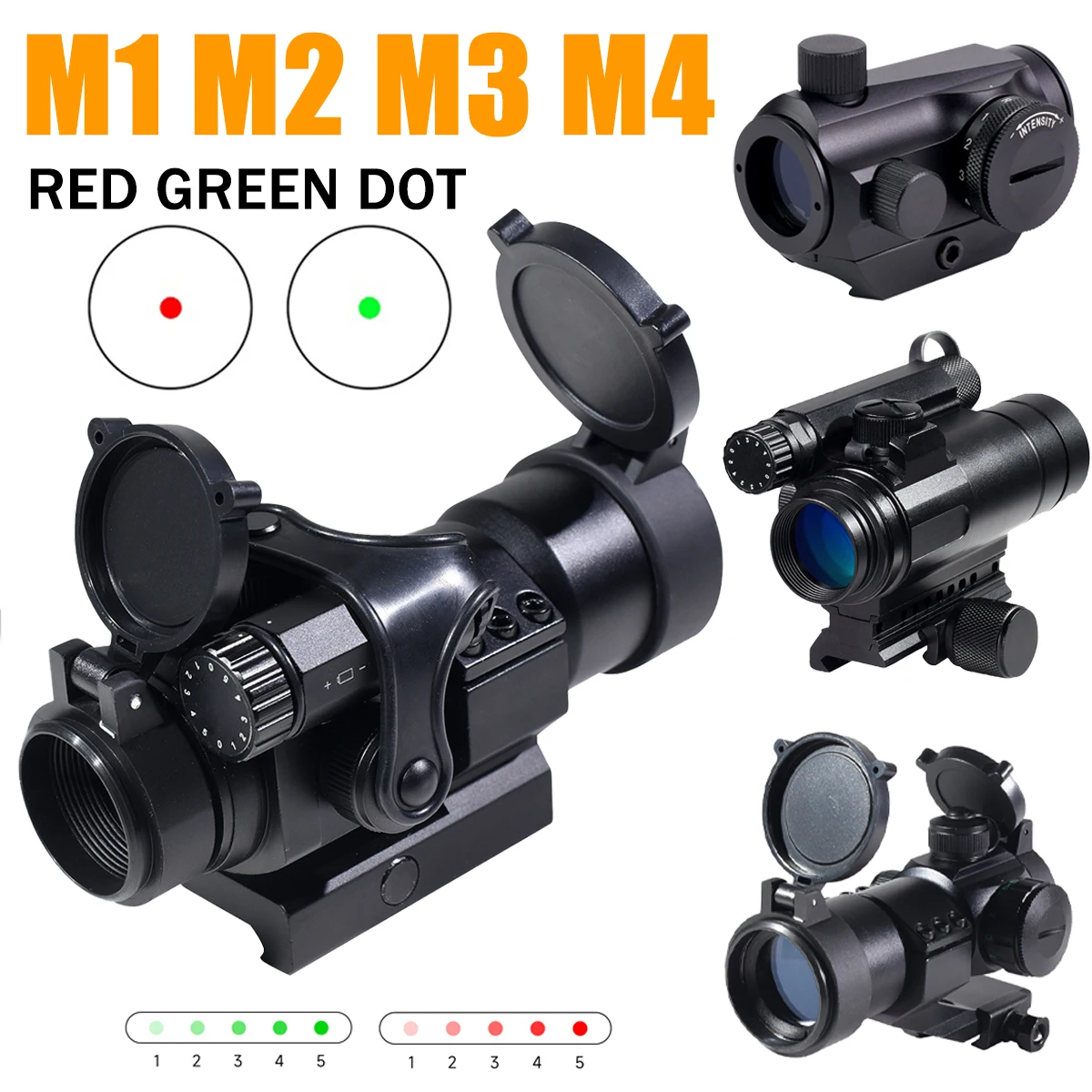 Mira Táctica Punto Rojo/Verde con Montaje Picatinny 20mm