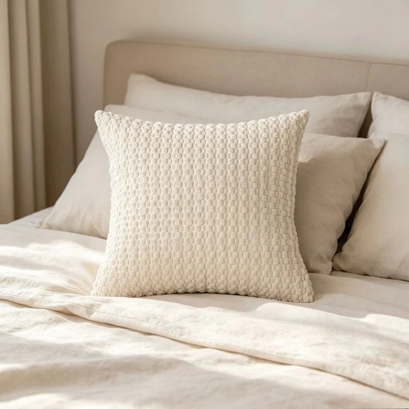 Funda de almohada color sólido con textura antideslizante - imagen 2