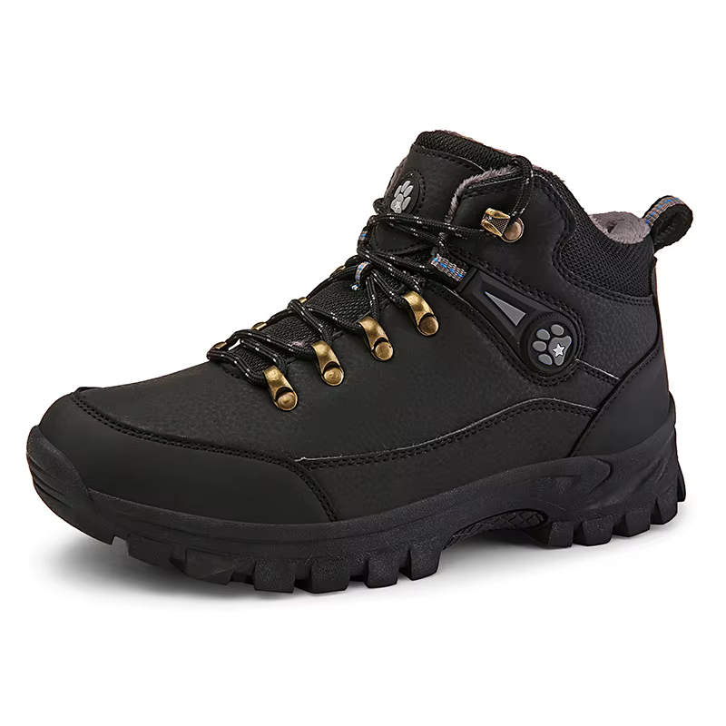 HIKEUP Botines tácticos invierno – Cuero negro transpirable seguridad - imagen 2