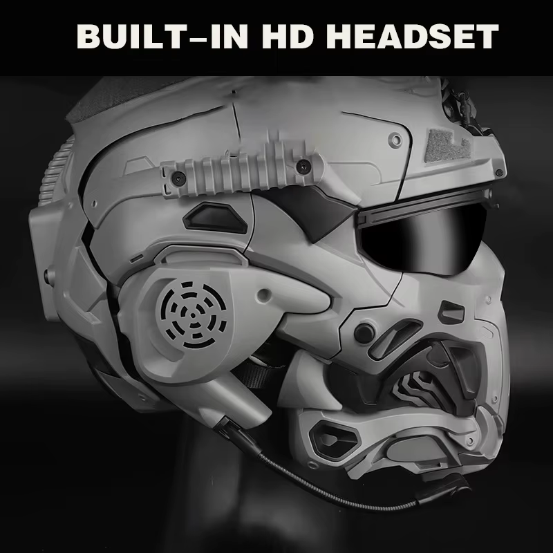 Máscara protección facial completa ABS airsoft táctico - imagen 3
