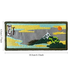 Parche militar bordado Monte Fuji con velcro para brazalete