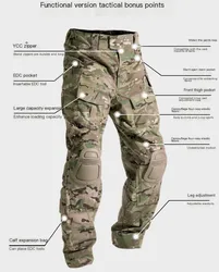 G3 conjunto táctico camuflaje rana entrenamiento manga larga y pantalón