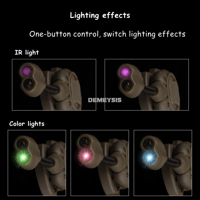 Luz táctica para casco LED rojo verde azul e IR, señalización - imagen 5