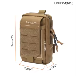 Bolsa táctica MOLLE EDC para teléfono y accesorios de caza
