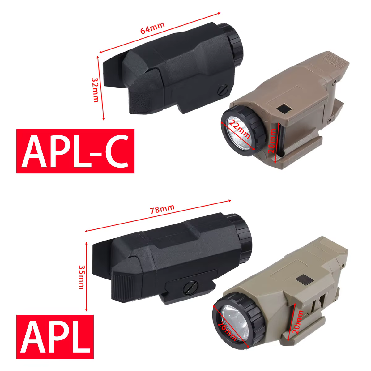 INFORCE WML APL linterna táctica para riel Picatinny LED estroboscópica - imagen 3