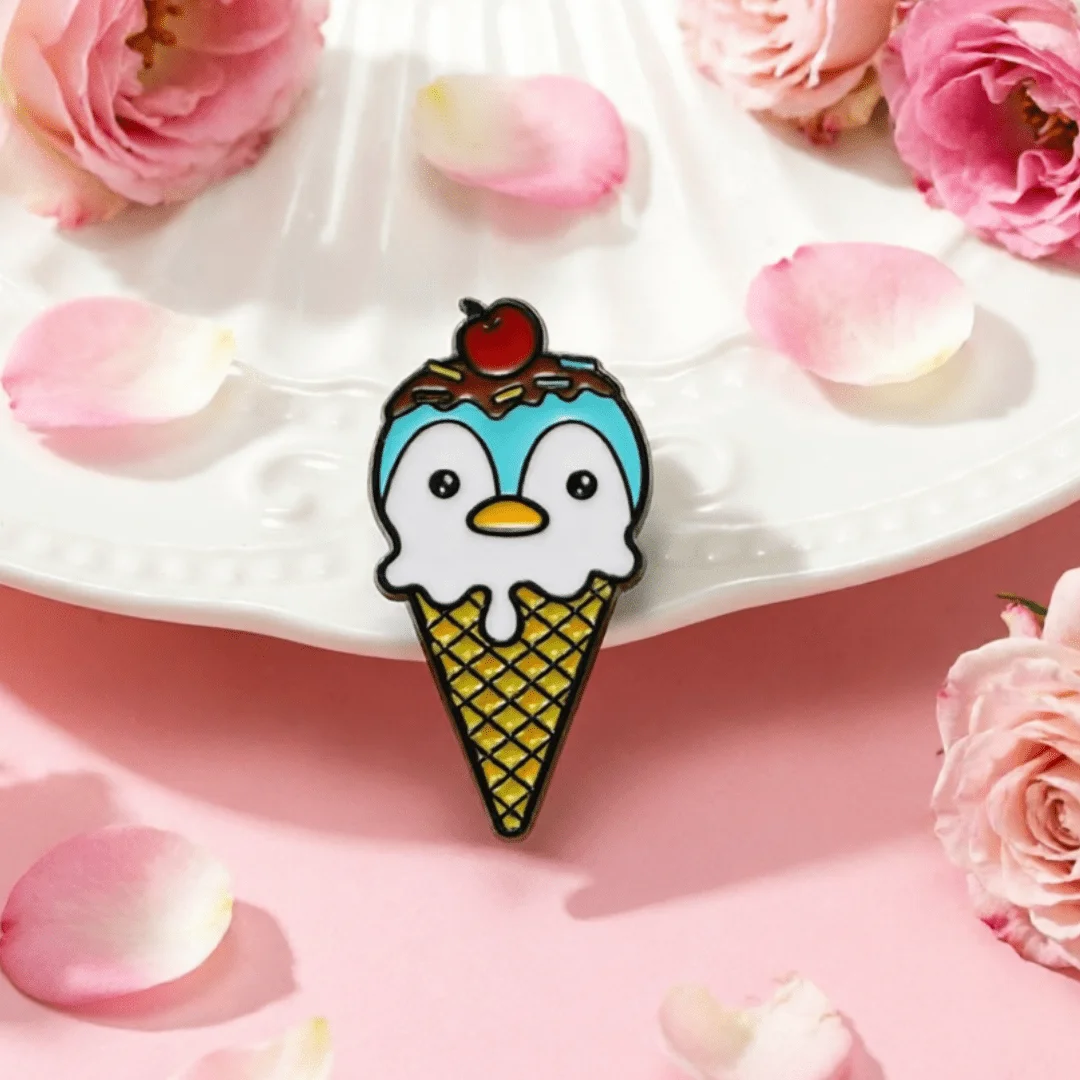Pin de solapa esmaltado con comida divertida – Accesorio juvenil - imagen 3