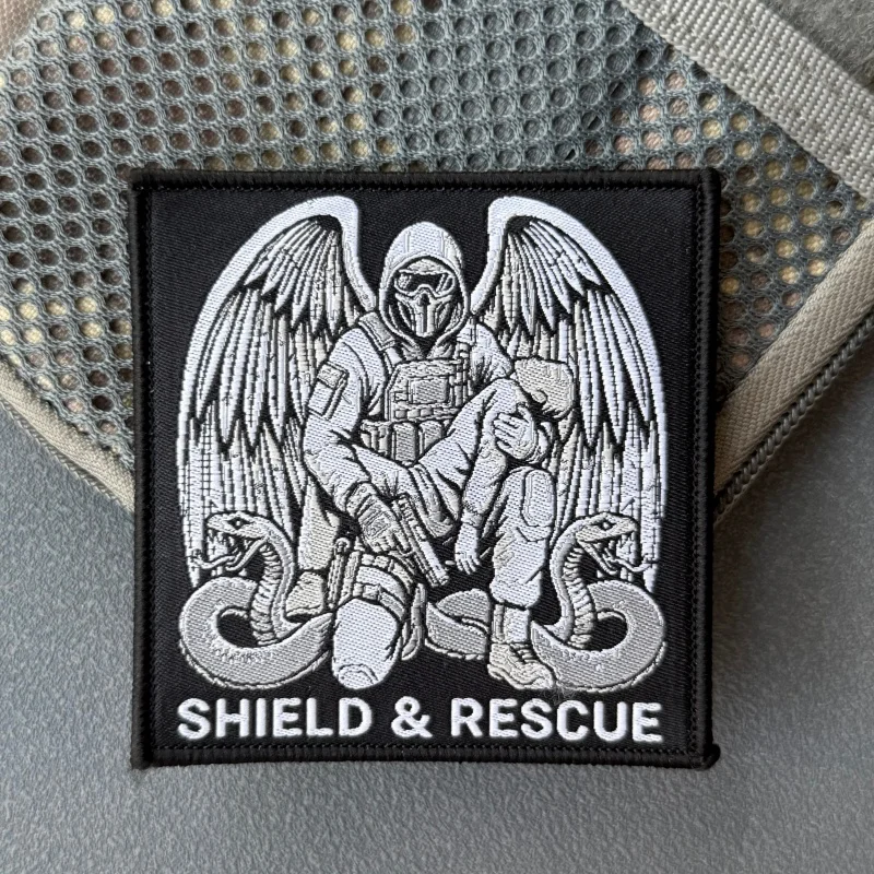 Parche táctico moral ángel médico con velcro para mochila - imagen 3
