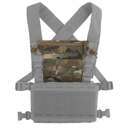 Porta teléfono táctico MOLLE – Panel chest rig navaja y batería