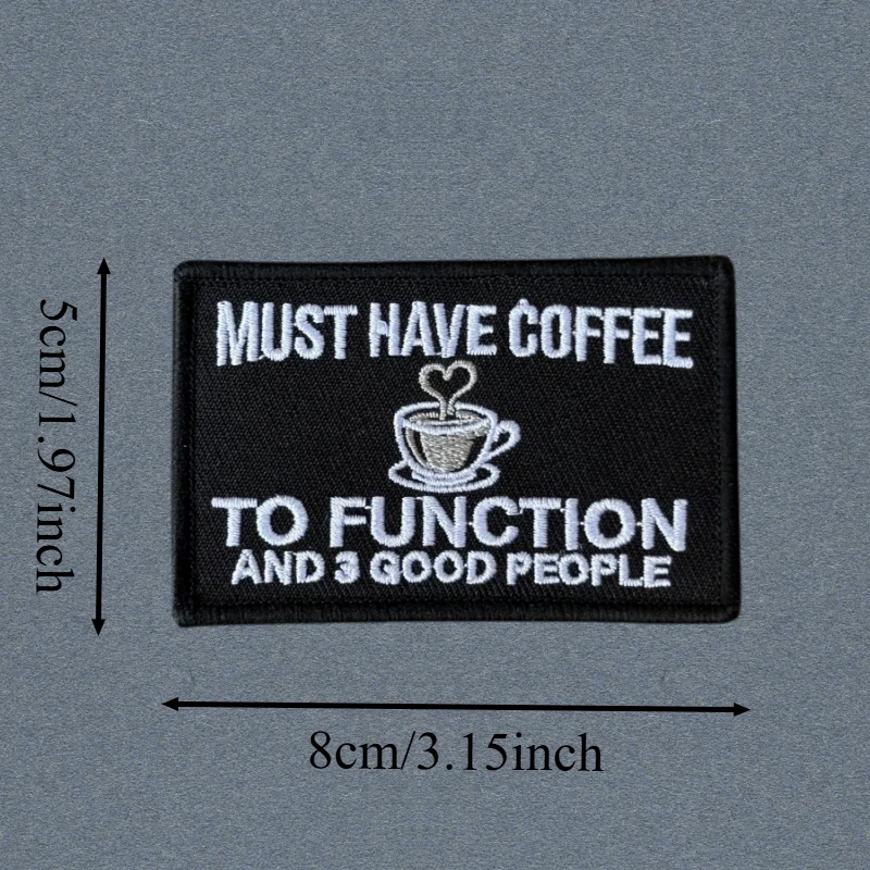 Parche táctico bordado café imprescindible para funcionar con velcro