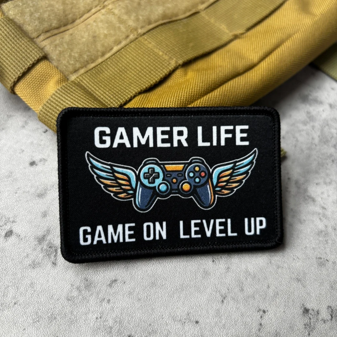 Parche táctico gamer Game On Level Up con velcro para mochila - imagen 5