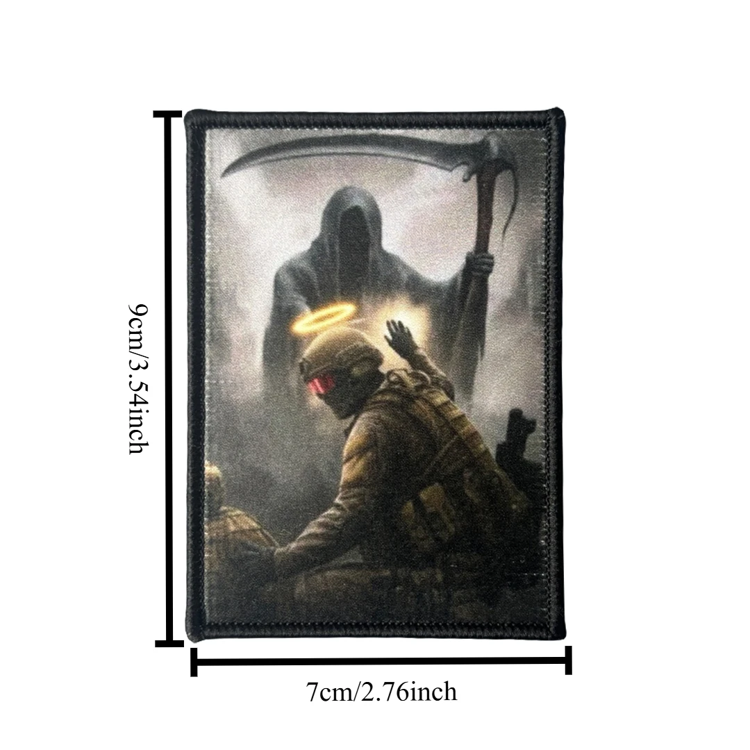 Parche táctico gancho y bucle Grim Reaper fantasía oscura para mochila - imagen 4