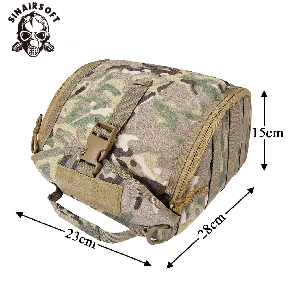 Bolsa táctica multifunción para funda de casco y máscara exterior