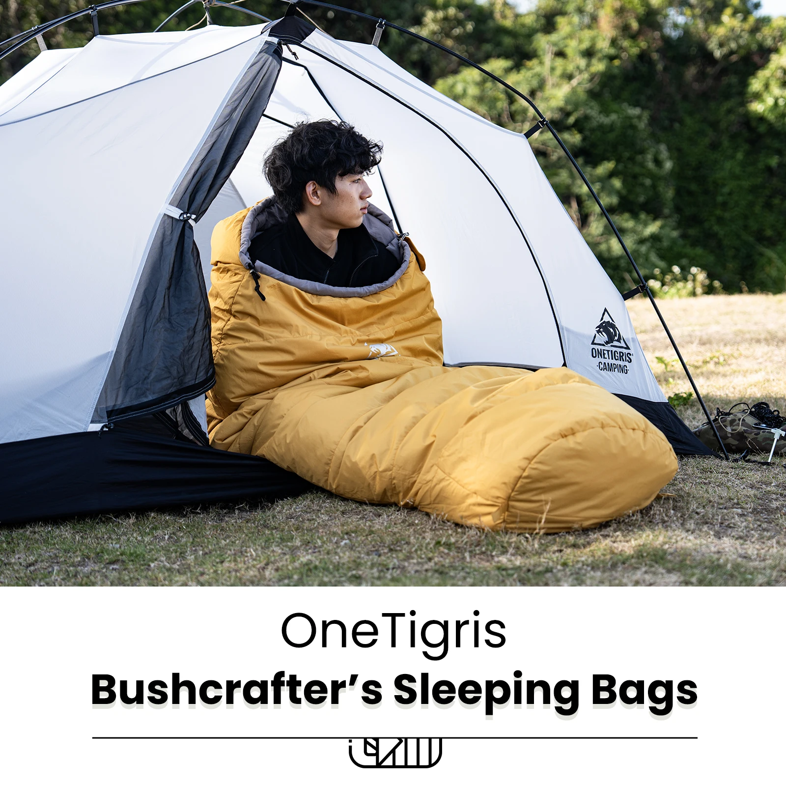 OneTigris saco de dormir ultraligero tipo momia de algodón - imagen 2