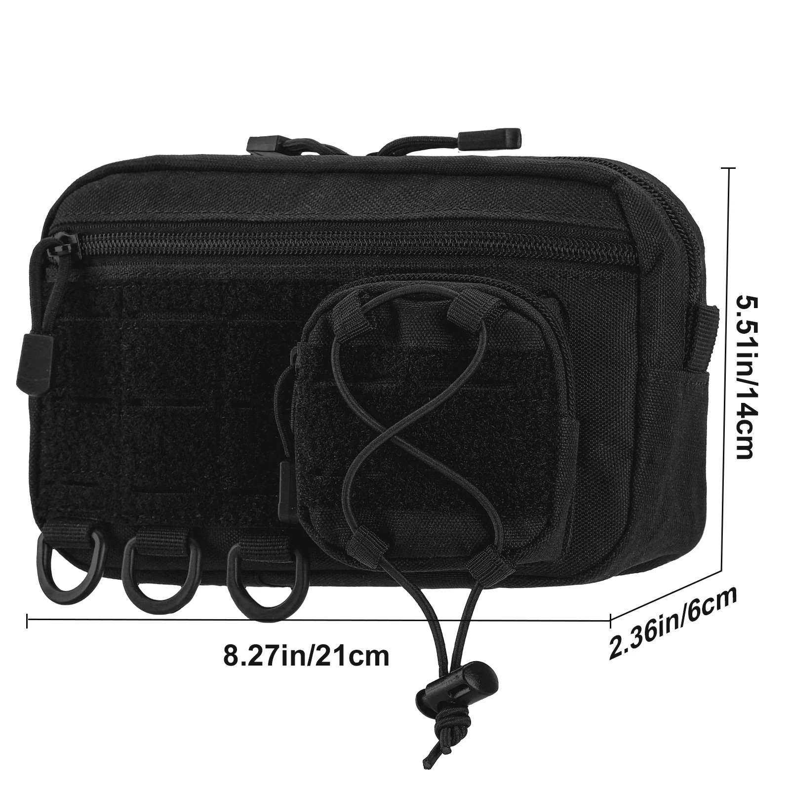 Bolsa táctica Molle para cinturón EDC con cierre y correa - imagen 4