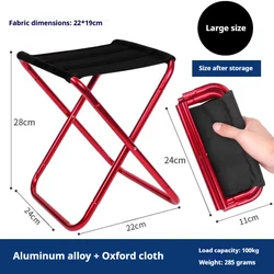 Taburete plegable ligero de aluminio para camping y pesca