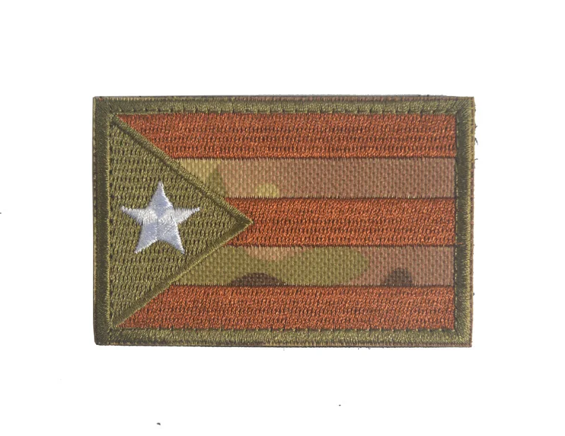 Parche reflectante bordado bandera Puerto Rico Cuba América del Sur - imagen 2
