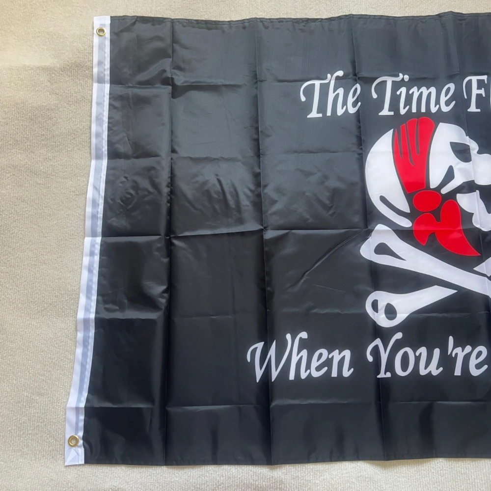 YIXIN Bandera pirata Jolly Roger calavera huesos cruzados con ojal - imagen 5