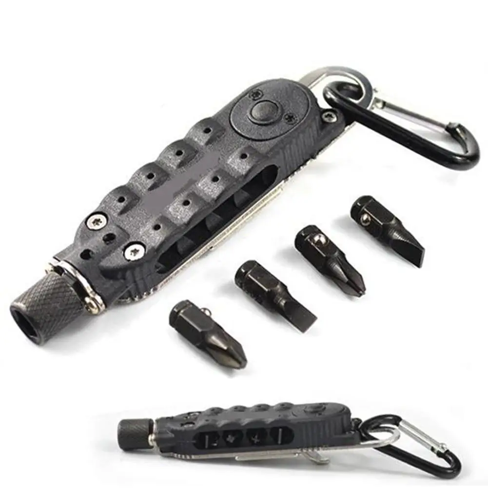 Destornillador multifuncional EDC llavero acero para exteriores - imagen 3
