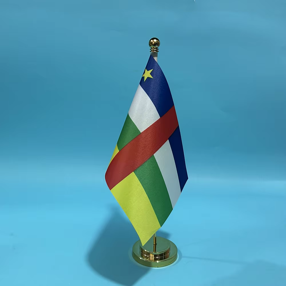 Bandera de escritorio poliéster República Centroafricana nacional - imagen 2