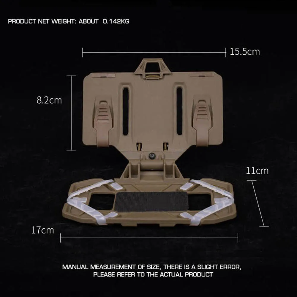 Soporte táctico MOLLE para teléfono y mapas, panel plegable de caza - imagen 2