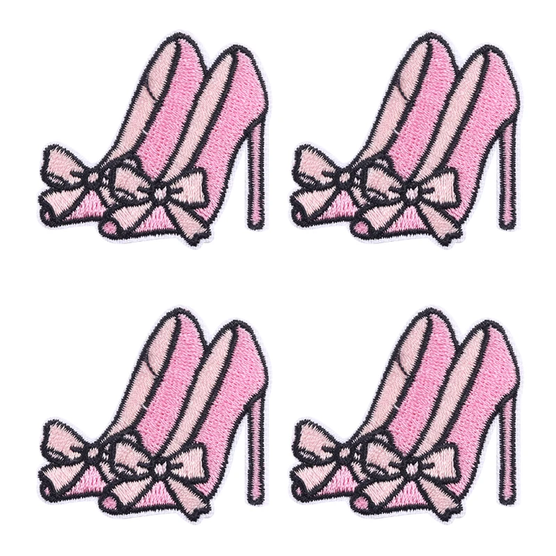 Parche bordado termoadhesivo rosa dibujos animados: labios y corazón - imagen 4