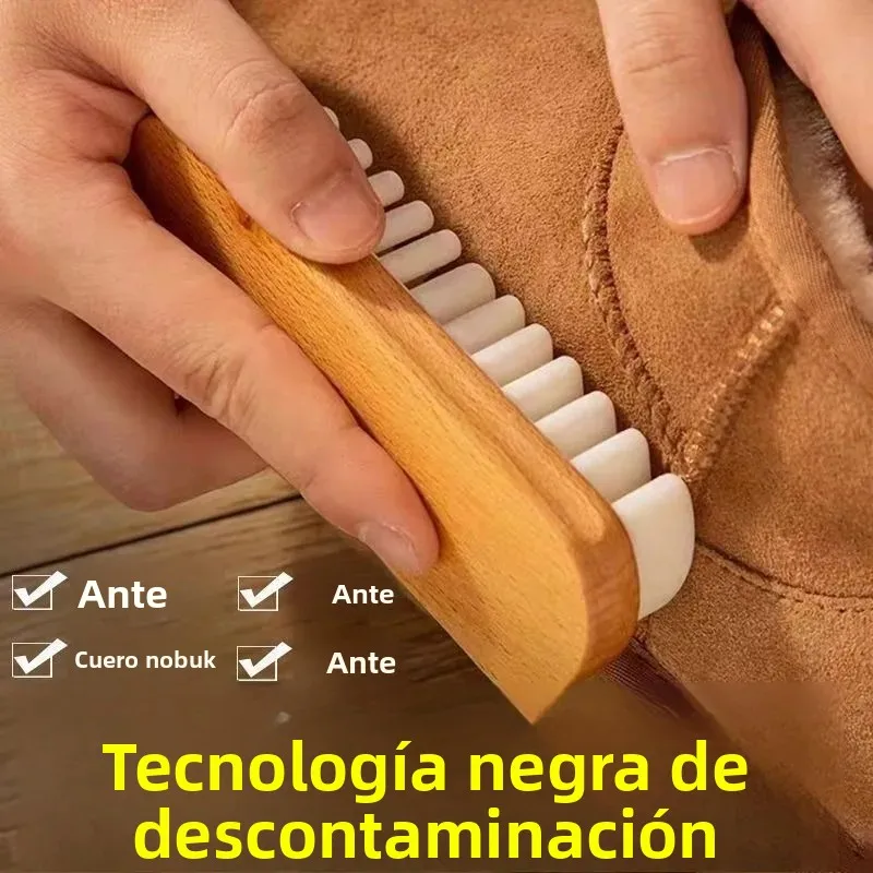Cepillo de gamuza suave para limpiar botas, cuero y zapatillas - imagen 4