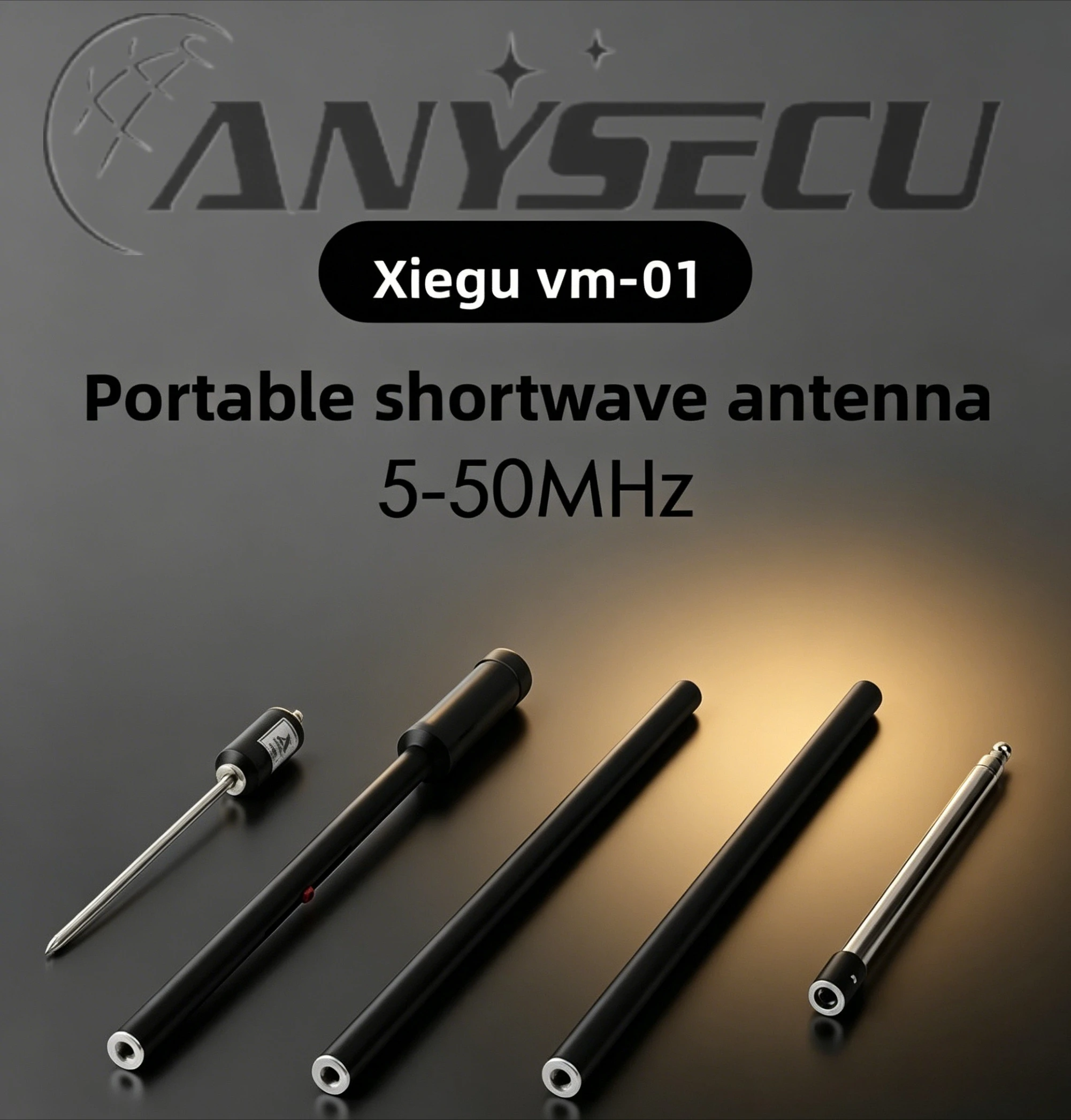 XIEGU VM-01 antena telescópica vertical para onda corta HF exterior - imagen 2