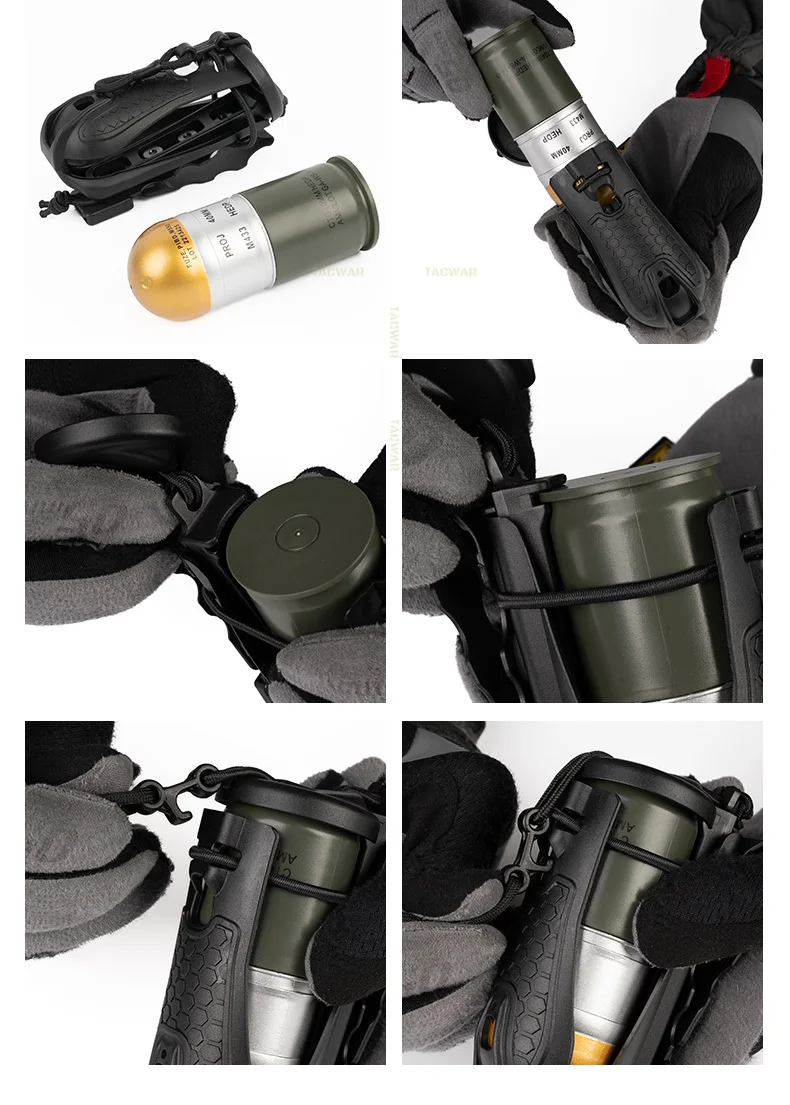 Accesorio MOLLE para guardar un modelo M433 de 40 mm