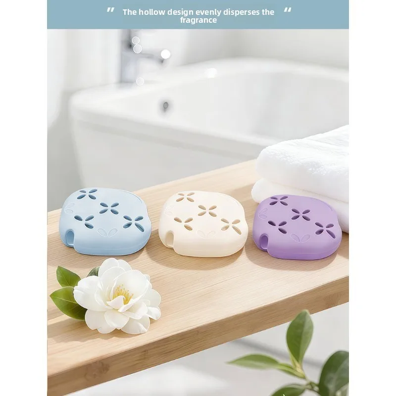Jabonera de silicona portátil con drenaje para baño y aromaterapia - imagen 5