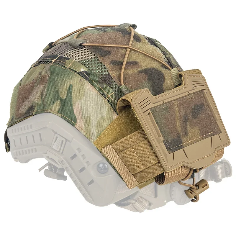 Funda táctica para casco marítimo con bolsillo para batería NVG en camuflaje