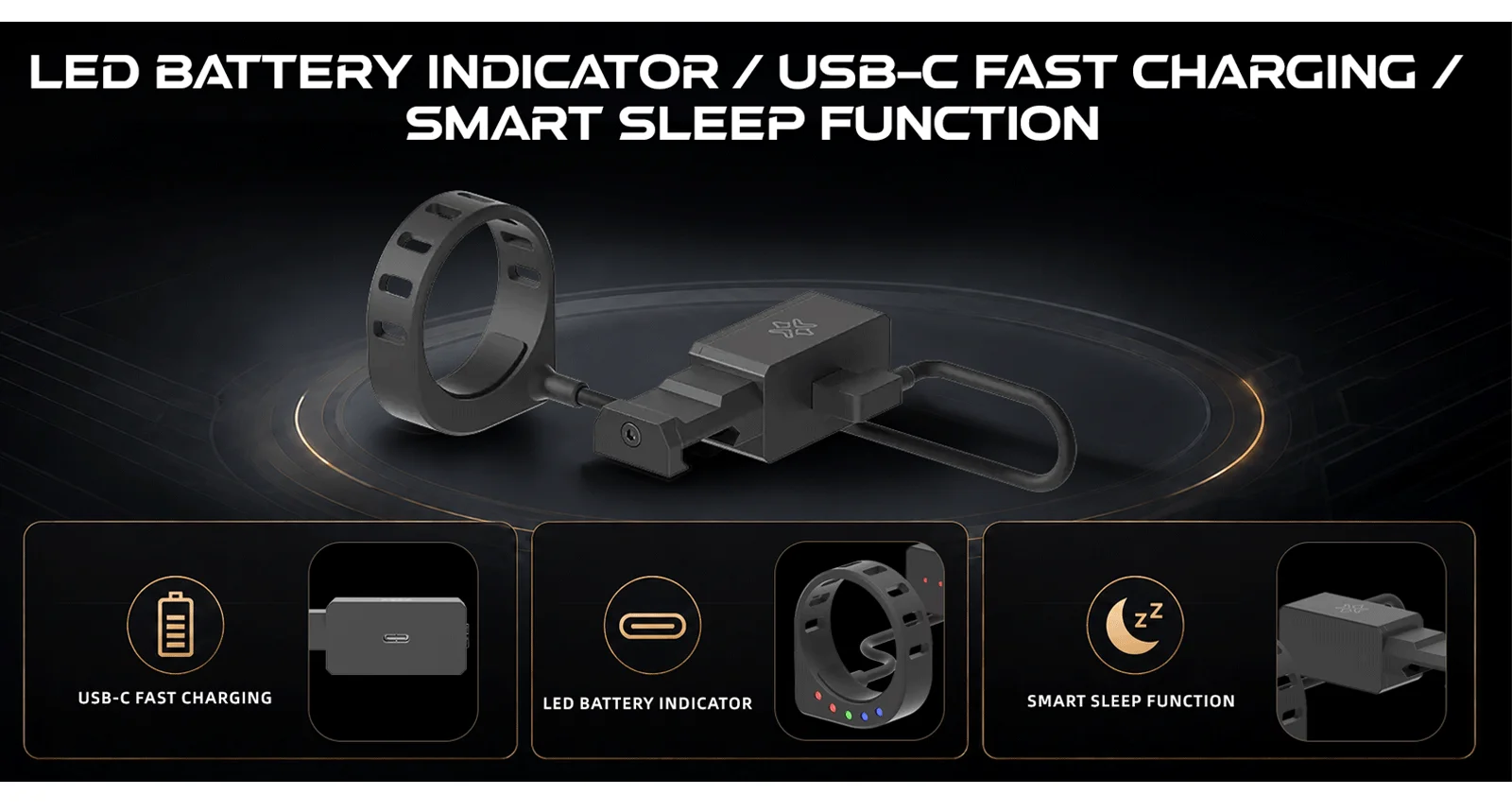 Recargable Tipo-C con sistema LED