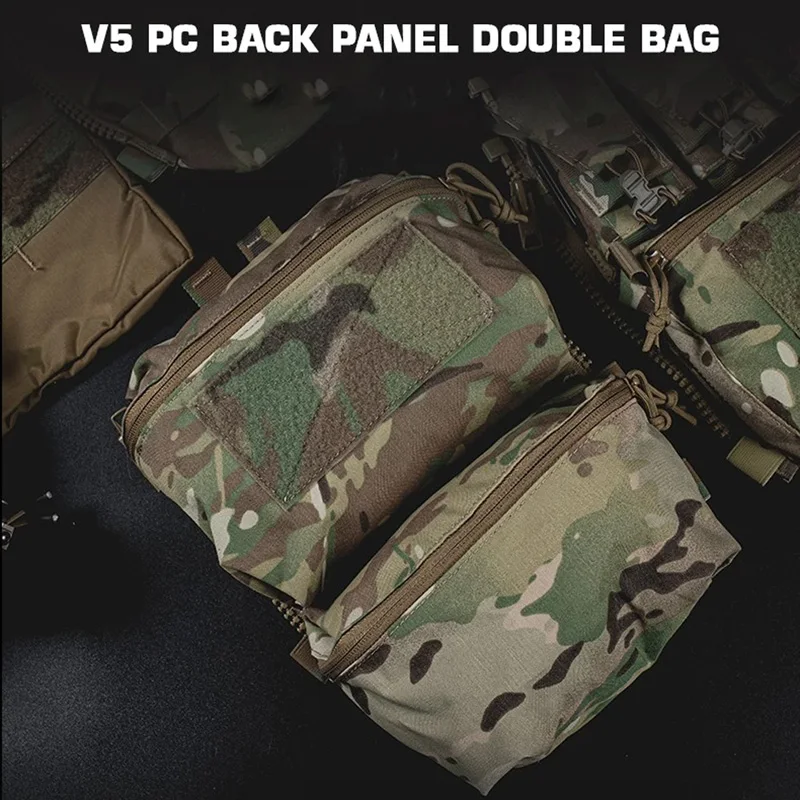 Panel trasero para chaleco táctico con bolsa doble almacenamiento - imagen 2