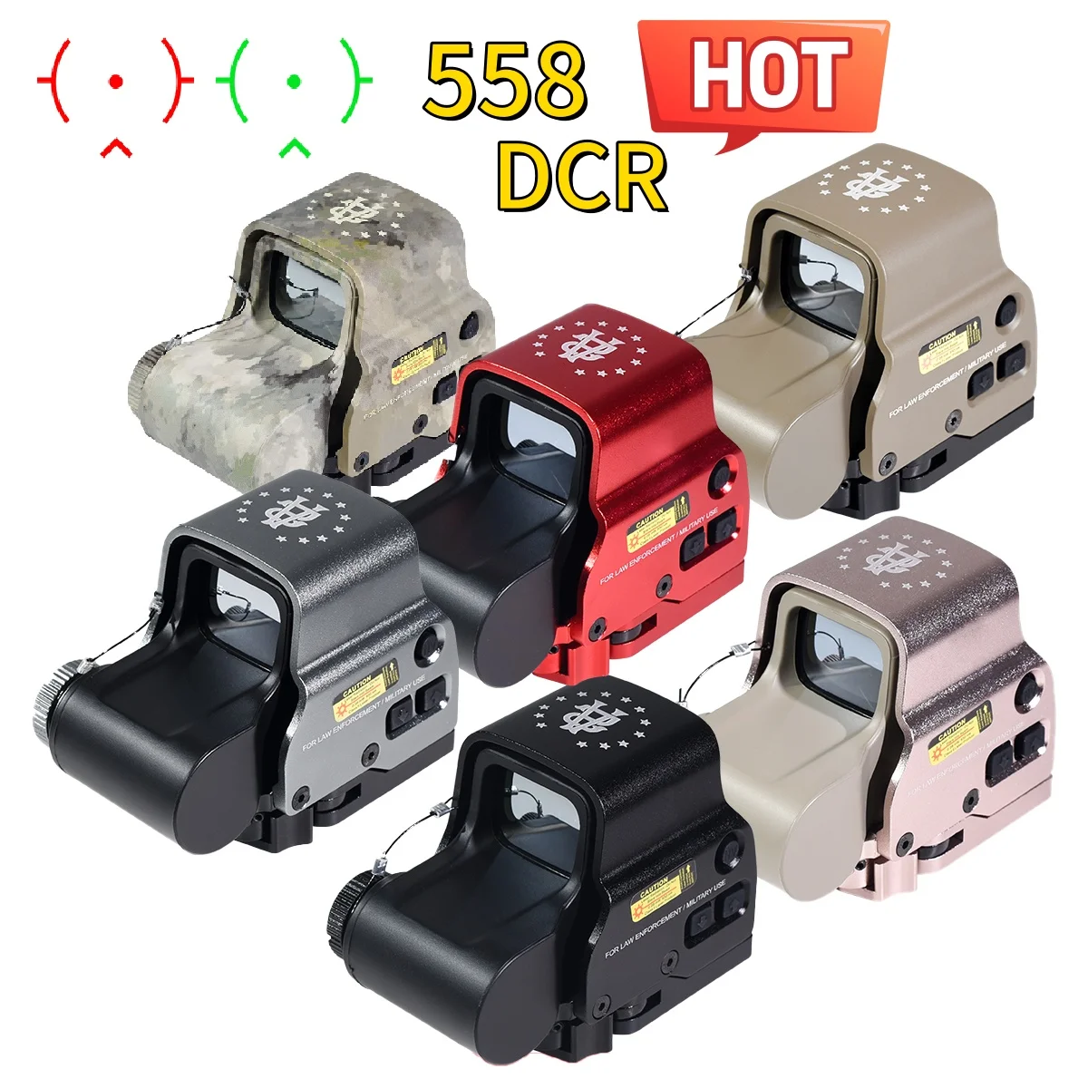 558 DCR mira red dot con magnificador plegable QD Picatinny