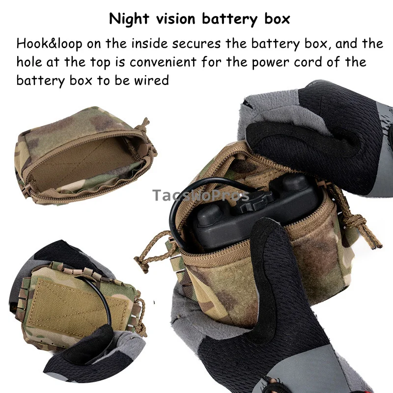 Bolsa táctica NVG para casco FAST – contrapeso y baterías - imagen 4