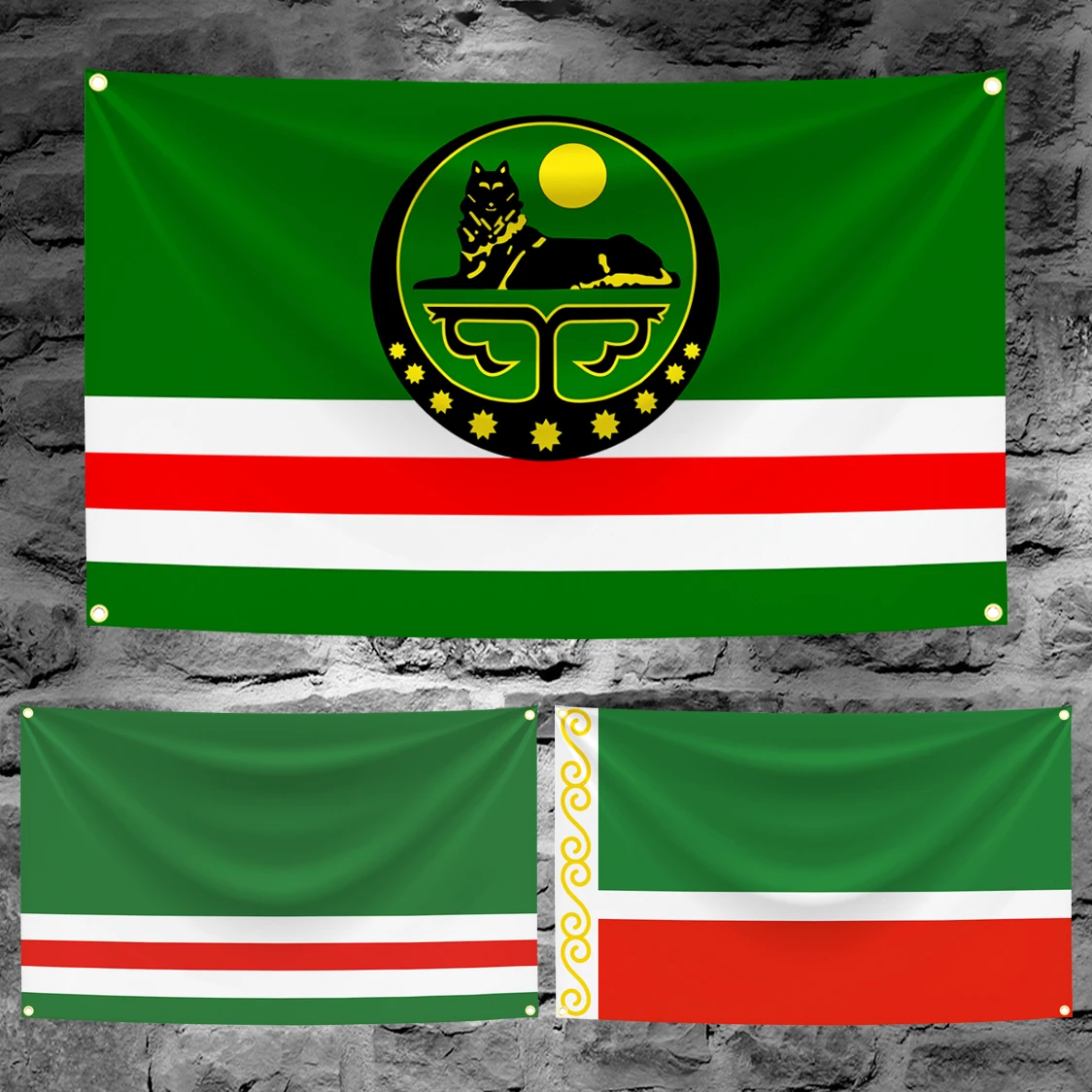 Bandera de Chechenia de poliéster para pared - imagen 5