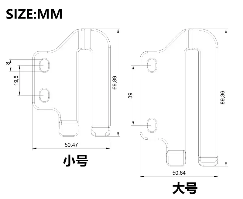 Clip de cinturón IWB tipo S/L para funda Kydex - imagen 2