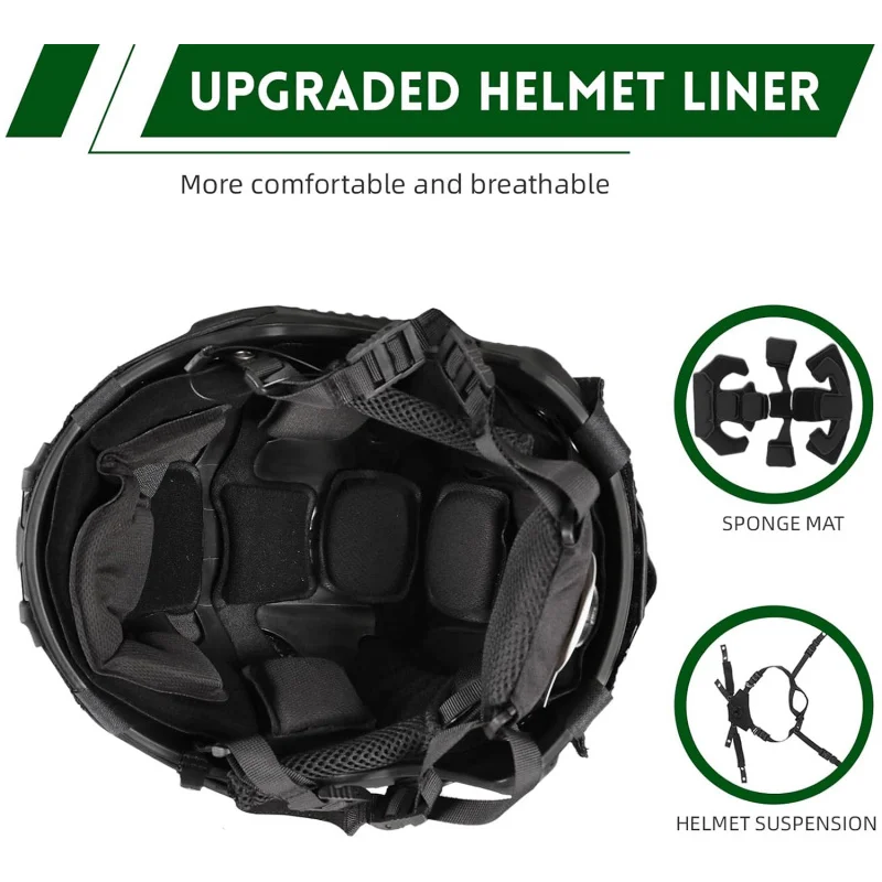 Casco Táctico FAST Ajustable con Funda de Batería – Airsoft - imagen 4