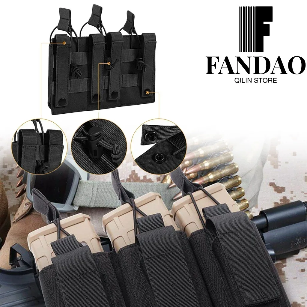 Bolsa de cargadores MOLLE con clip táctico para Airsoft y Paintball