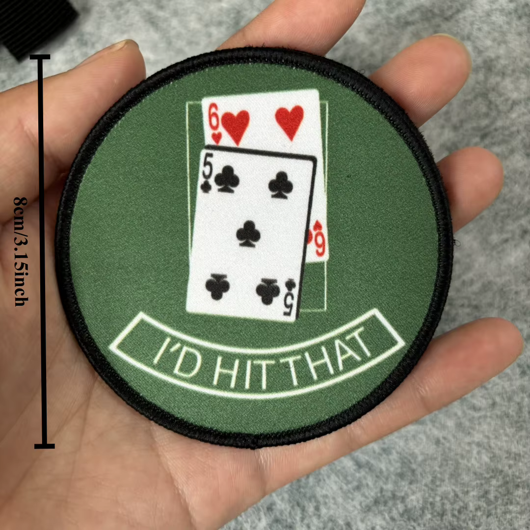 Aces 762 – Parche táctico moral gancho y bucle – Naipes y pistola para equipamiento