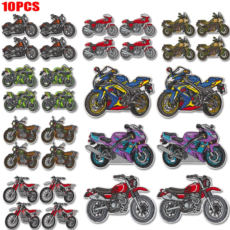 Parches bordados de motocicleta termoadhesivos para ropa y mochilas - imagen 3