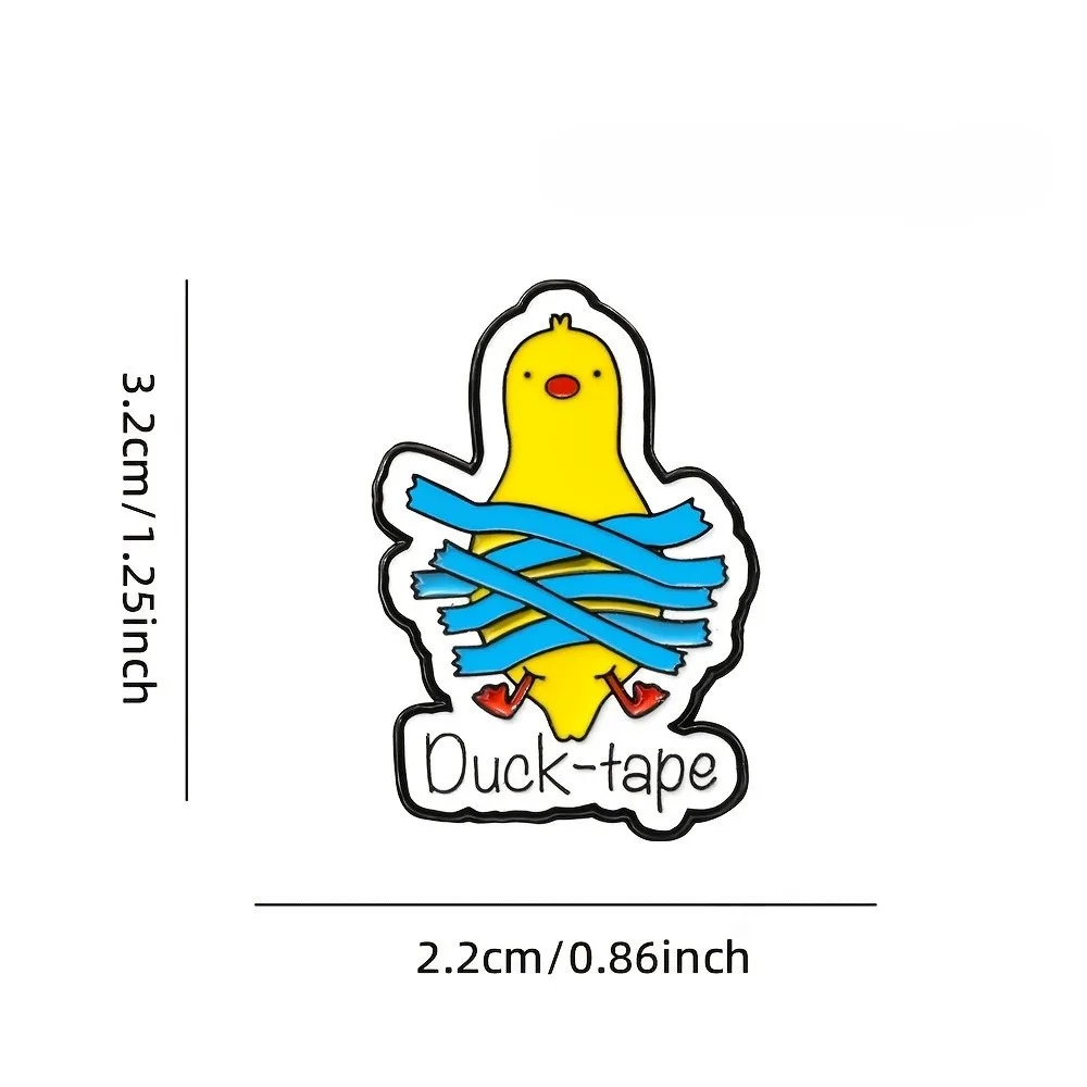 Broches de esmalte de pato divertido amarillo para solapa y mochila - imagen 4
